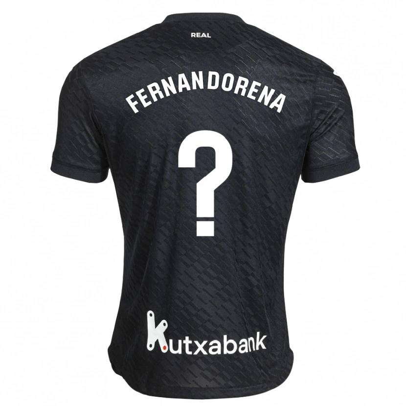 Danxen Mujer Camiseta Alex Fernandorena #0 Negro Blanco 2ª Equipación 2026/27 La Camisa