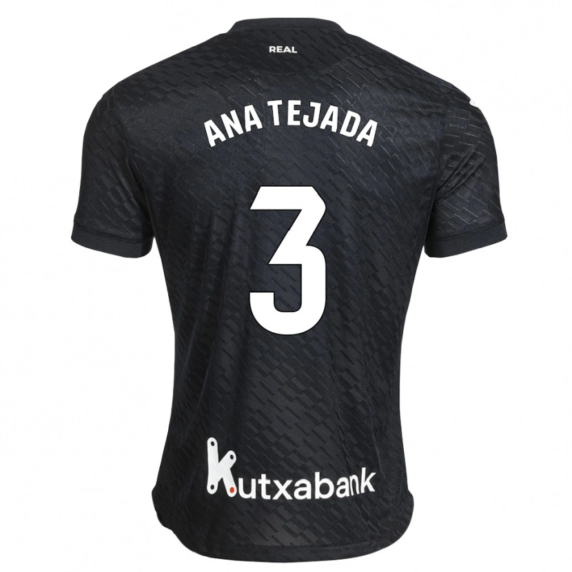 Danxen Mujer Camiseta Ana Tejada Jiménez #3 Negro Blanco 2ª Equipación 2026/27 La Camisa