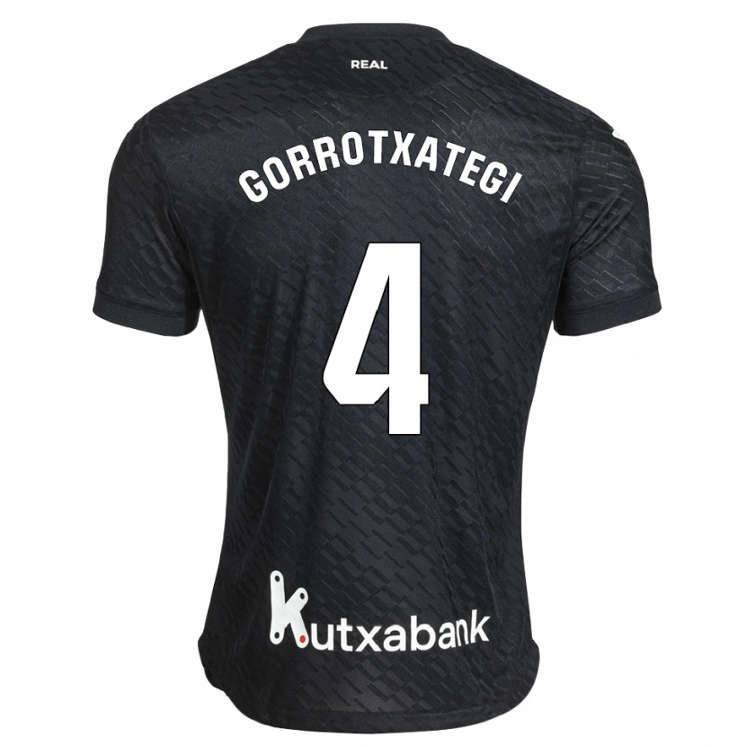 Danxen Mujer Camiseta Jon Gorrotxategi #4 Negro Blanco 2ª Equipación 2026/27 La Camisa