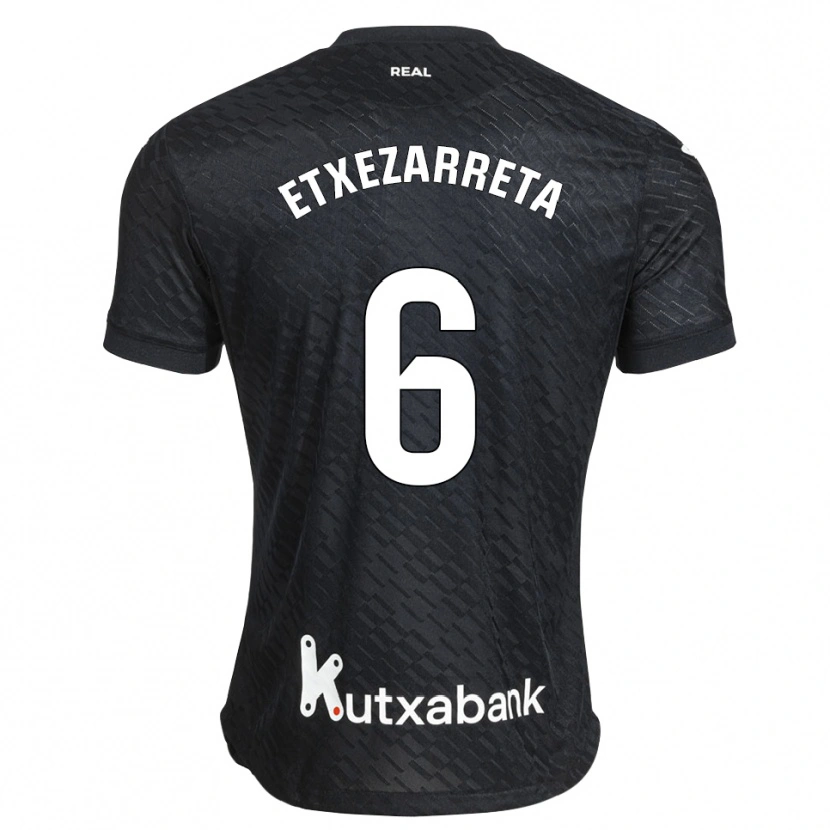 Danxen Mujer Camiseta Ane Etxezarreta Aierbe #6 Negro Blanco 2ª Equipación 2026/27 La Camisa