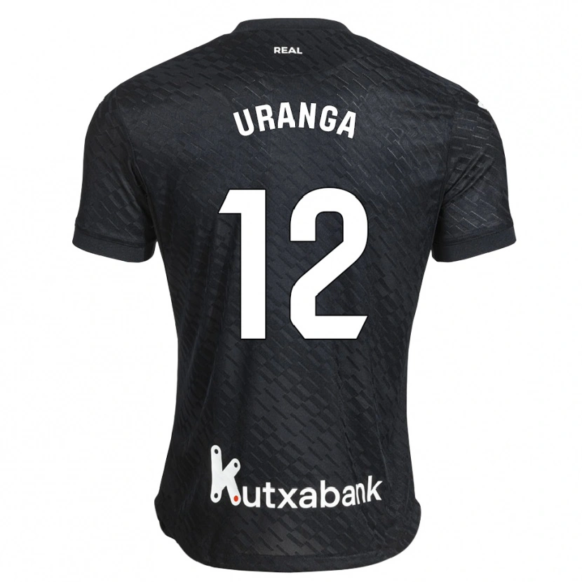 Danxen Mujer Camiseta Lander Uranga #12 Negro Blanco 2ª Equipación 2026/27 La Camisa