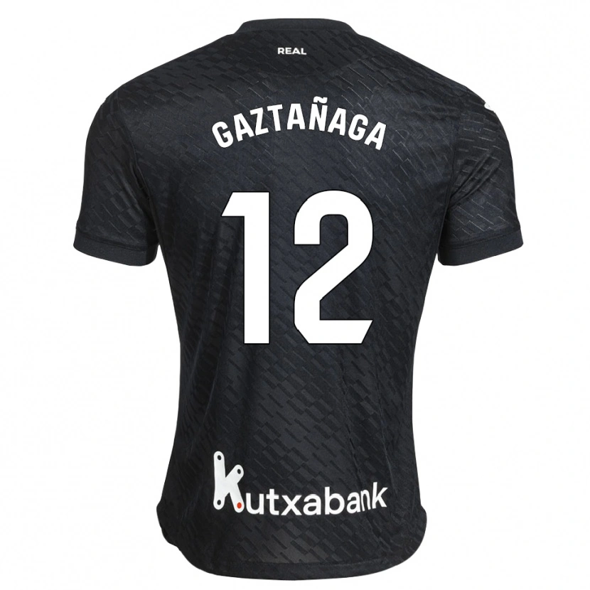 Danxen Mujer Camiseta Julen Gaztañaga #12 Negro Blanco 2ª Equipación 2026/27 La Camisa