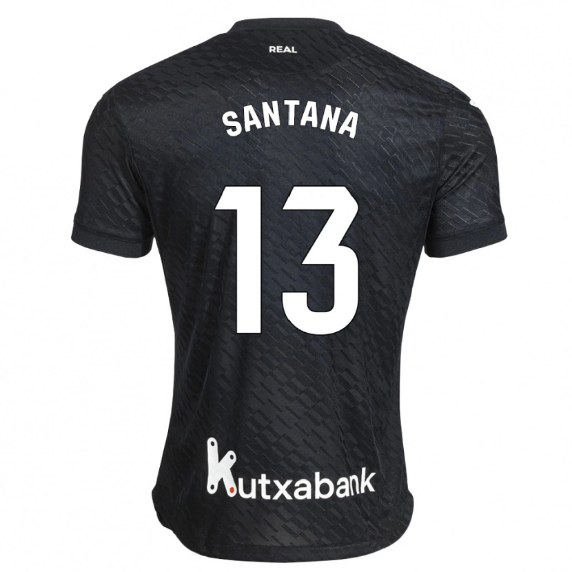 Danxen Mujer Camiseta Olatz Santana #13 Negro Blanco 2ª Equipación 2026/27 La Camisa