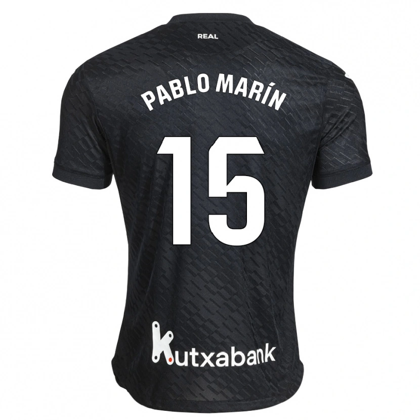 Danxen Mujer Camiseta Pablo Marín #15 Negro Blanco 2ª Equipación 2026/27 La Camisa