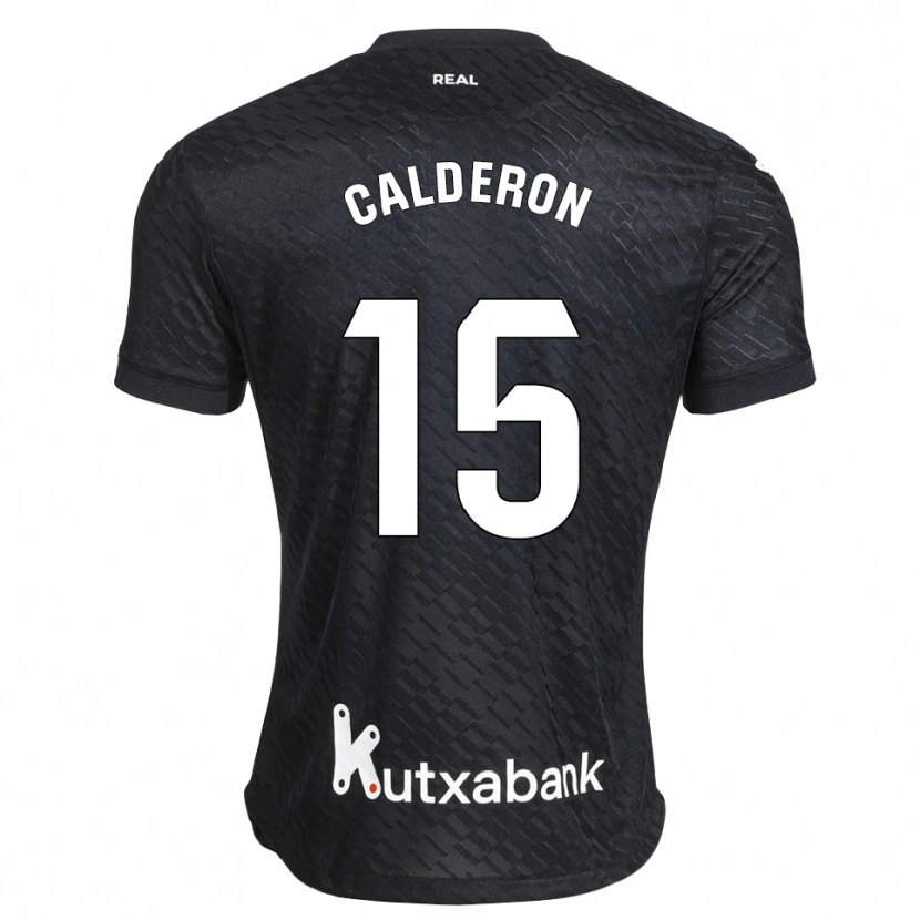 Danxen Mujer Camiseta Iker Calderon #15 Negro Blanco 2ª Equipación 2026/27 La Camisa