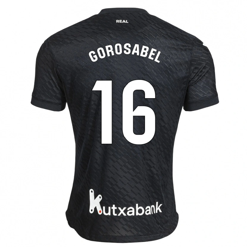 Danxen Mujer Camiseta Gorka Gorosabel #16 Negro Blanco 2ª Equipación 2026/27 La Camisa