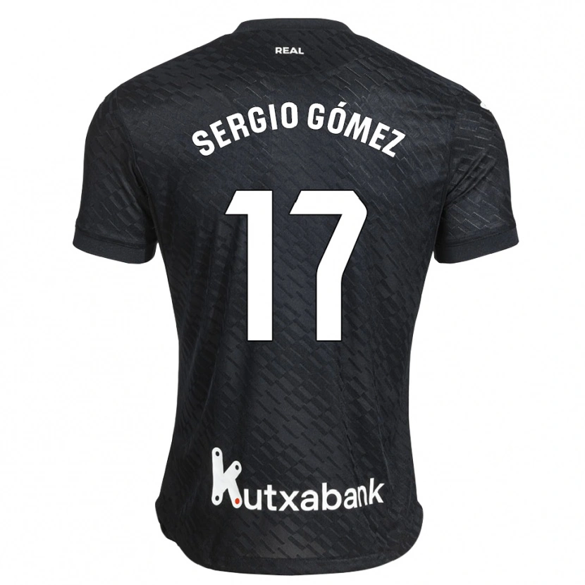 Danxen Mujer Camiseta Sergio Gómez #17 Negro Blanco 2ª Equipación 2026/27 La Camisa
