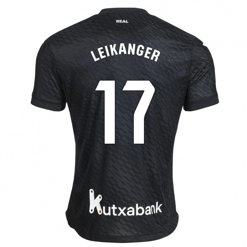 Danxen Mujer Camiseta Thomas Leikanger #17 Negro Blanco 2ª Equipación 2026/27 La Camisa