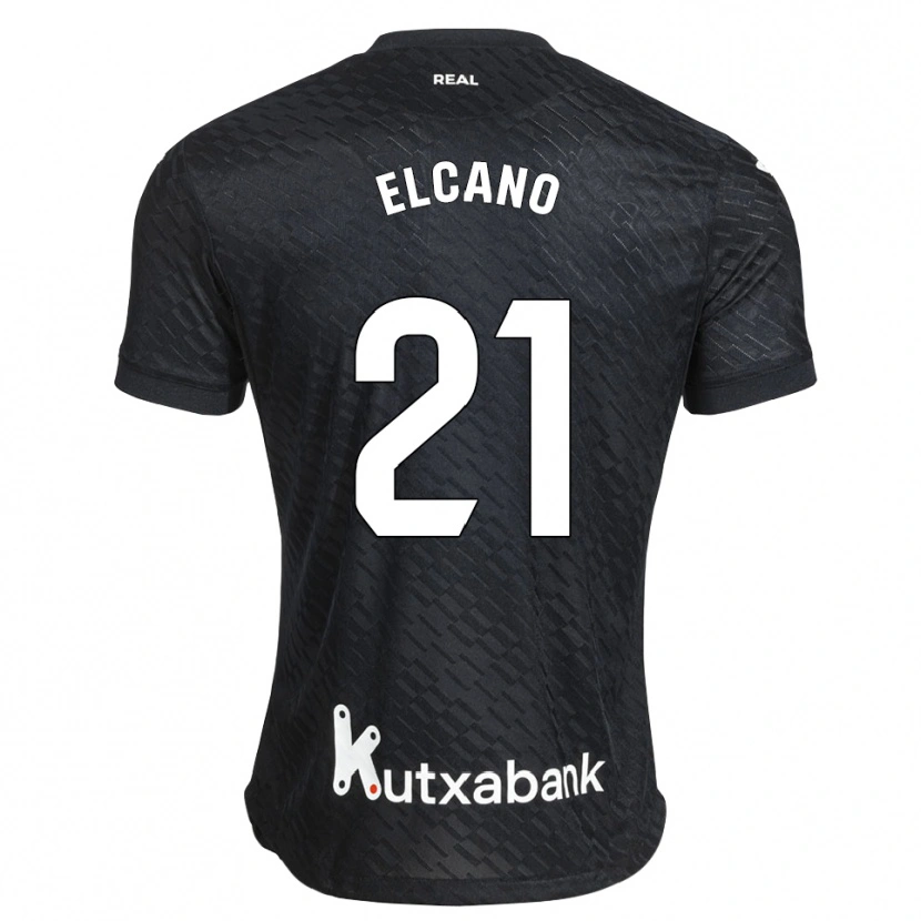 Danxen Mujer Camiseta Markel Elcano #21 Negro Blanco 2ª Equipación 2026/27 La Camisa