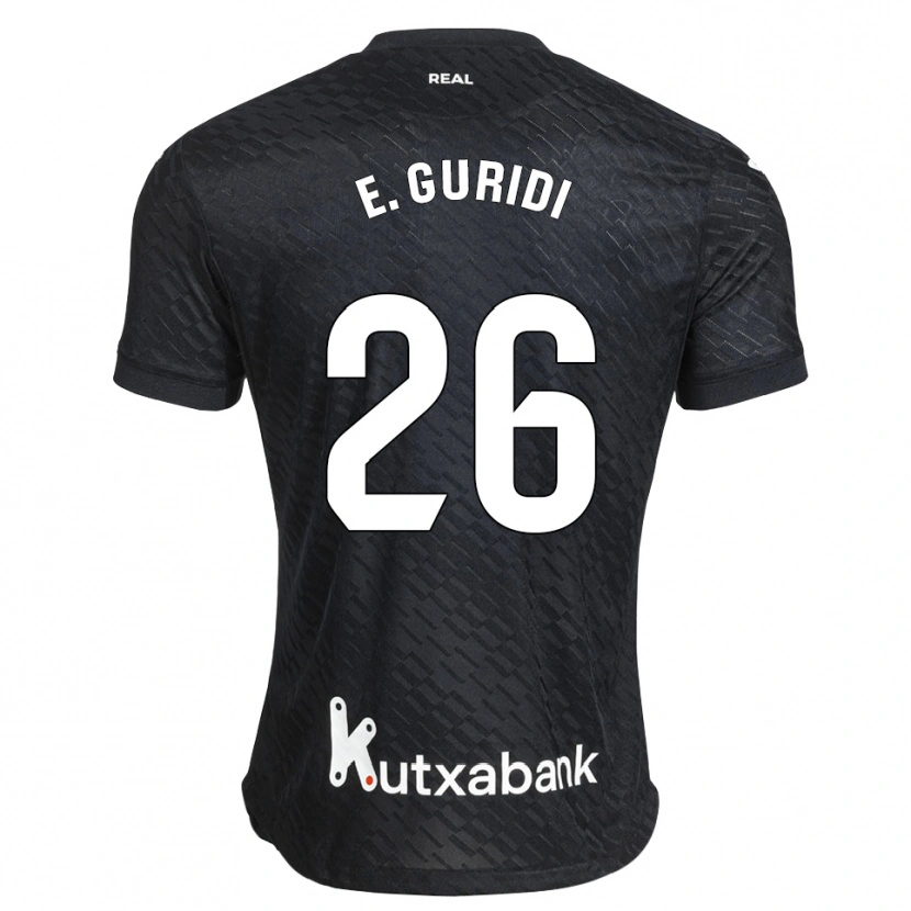 Danxen Mujer Camiseta Elene Guridi Mesonero #26 Negro Blanco 2ª Equipación 2026/27 La Camisa