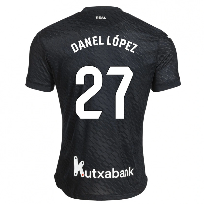 Danxen Mujer Camiseta Danel López #27 Negro Blanco 2ª Equipación 2026/27 La Camisa