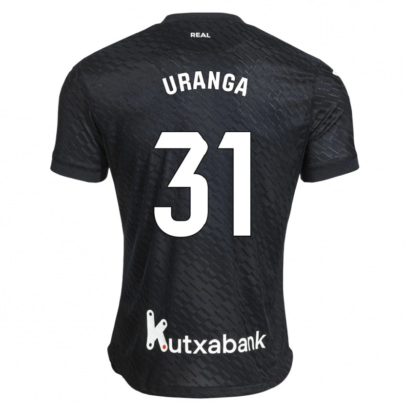 Danxen Mujer Camiseta Haizea Uranga Agirre #31 Negro Blanco 2ª Equipación 2026/27 La Camisa
