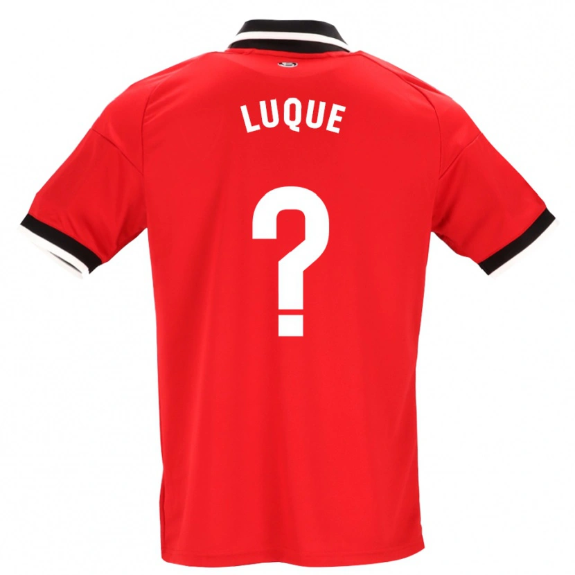 Danxen Mujer Camiseta Bruno Luque #0 Negro Blanco Rojo 2ª Equipación 2026/27 La Camisa