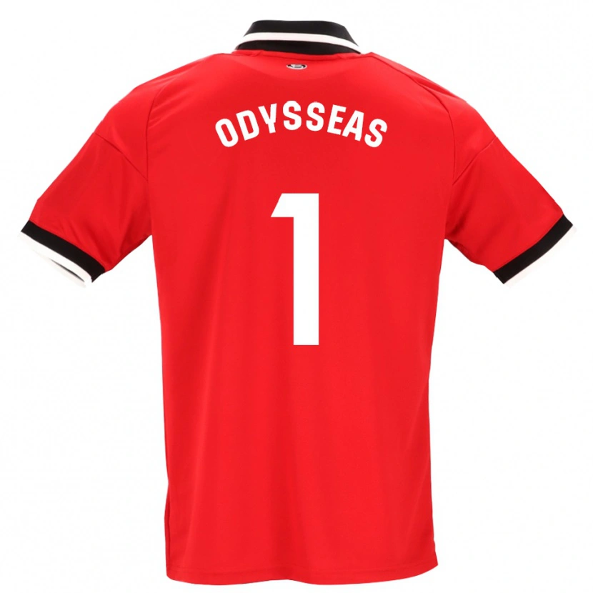 Danxen Mujer Camiseta Odysseas Vlachodimos #1 Negro Blanco Rojo 2ª Equipación 2026/27 La Camisa