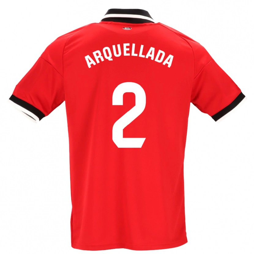 Danxen Mujer Camiseta Álvaro Arquellada #2 Negro Blanco Rojo 2ª Equipación 2026/27 La Camisa