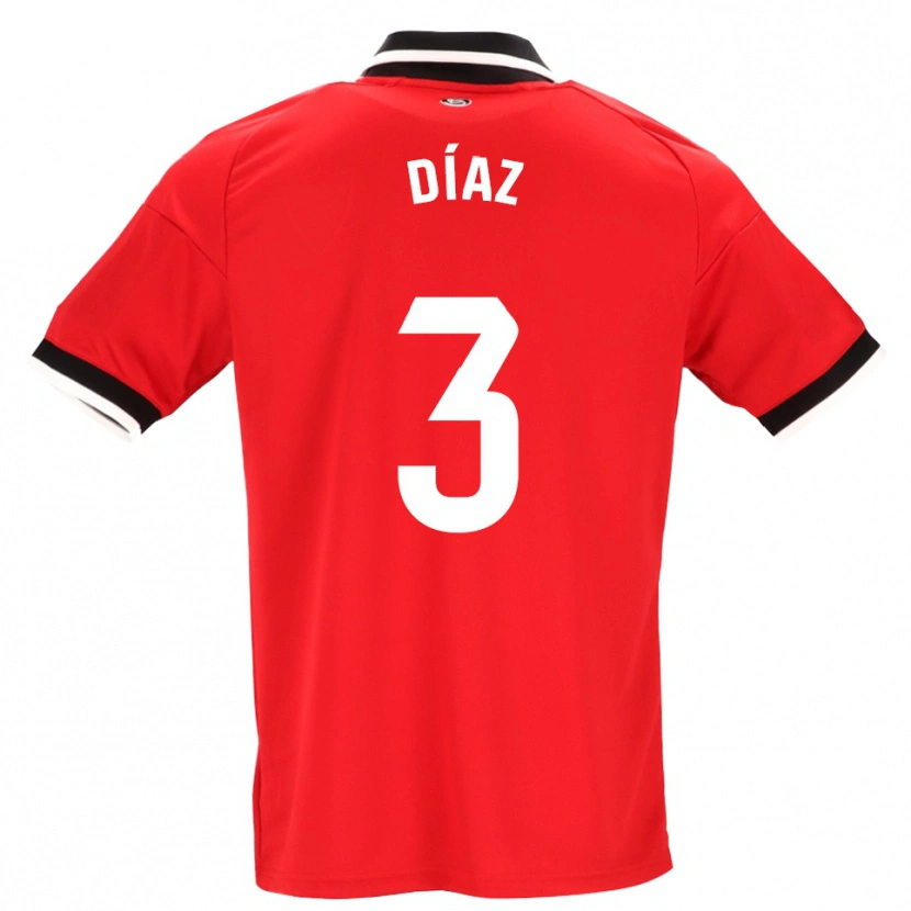 Danxen Mujer Camiseta Julio Díaz #3 Negro Blanco Rojo 2ª Equipación 2026/27 La Camisa