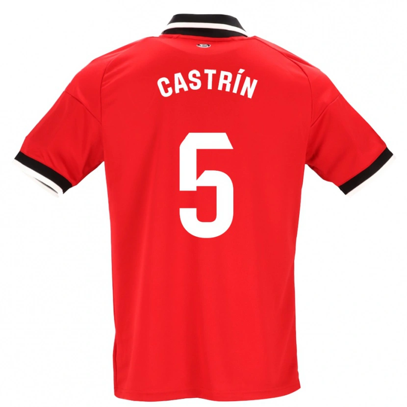 Danxen Mujer Camiseta Andrés Castrín #5 Negro Blanco Rojo 2ª Equipación 2026/27 La Camisa