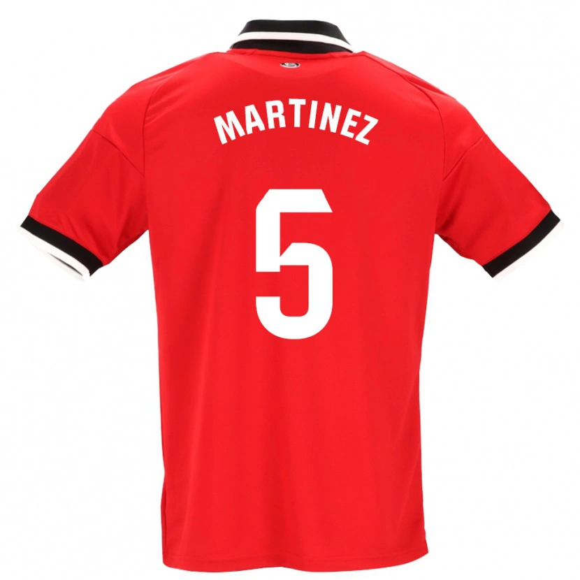Danxen Mujer Camiseta Sergio Martínez #5 Negro Blanco Rojo 2ª Equipación 2026/27 La Camisa