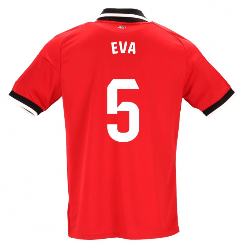 Danxen Mujer Camiseta Eva Llamas Hernández #5 Negro Blanco Rojo 2ª Equipación 2026/27 La Camisa
