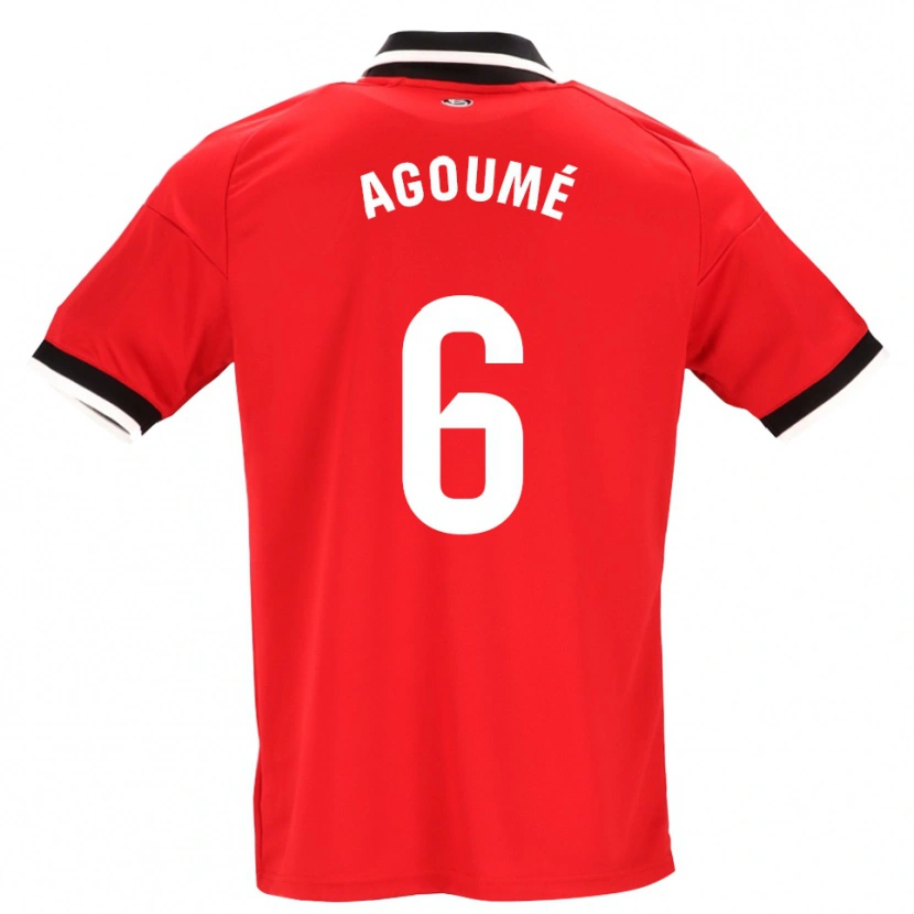 Danxen Mujer Camiseta Lucien Agoumé #6 Negro Blanco Rojo 2ª Equipación 2026/27 La Camisa