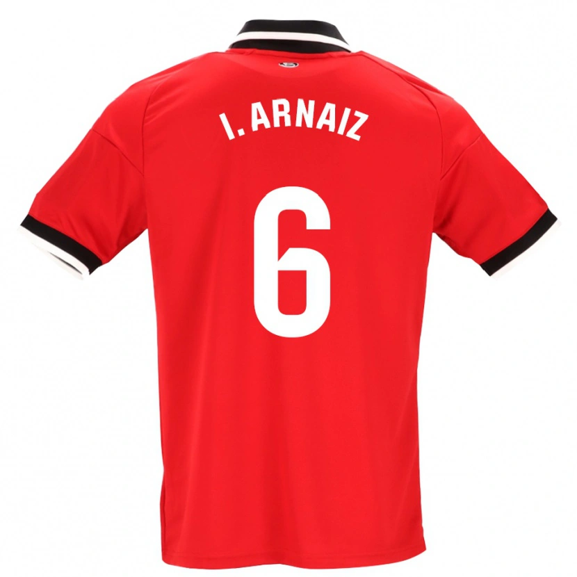 Danxen Mujer Camiseta Iris Arnaiz Gil #6 Negro Blanco Rojo 2ª Equipación 2026/27 La Camisa