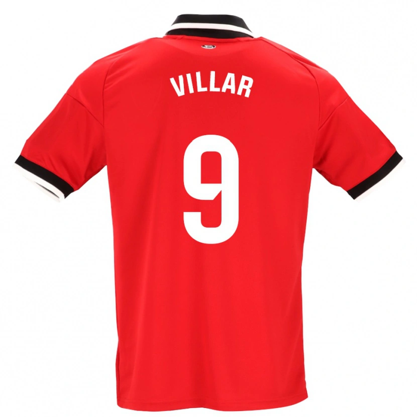 Danxen Mujer Camiseta Iker Villar #9 Negro Blanco Rojo 2ª Equipación 2026/27 La Camisa