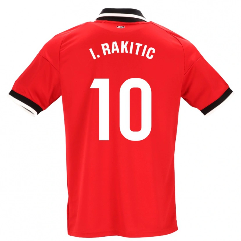 Danxen Mujer Camiseta Ivan Rakitic #10 Negro Blanco Rojo 2ª Equipación 2026/27 La Camisa