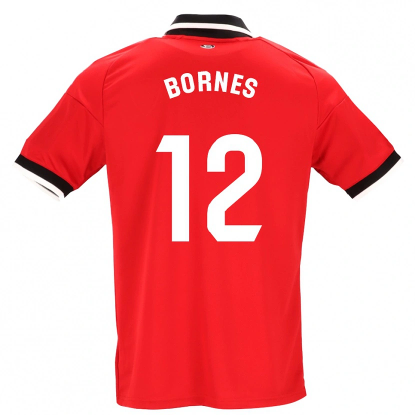 Danxen Mujer Camiseta Pedro Bornes #12 Negro Blanco Rojo 2ª Equipación 2026/27 La Camisa