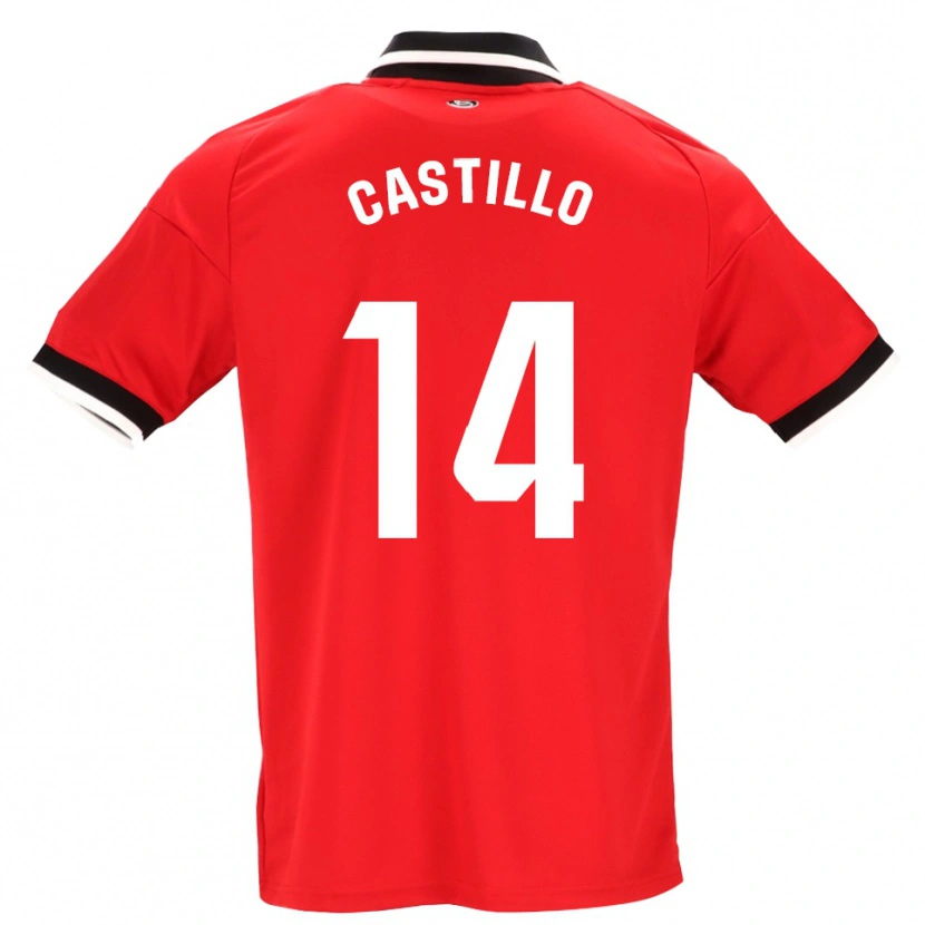 Danxen Mujer Camiseta Silvio Castillo #14 Negro Blanco Rojo 2ª Equipación 2026/27 La Camisa