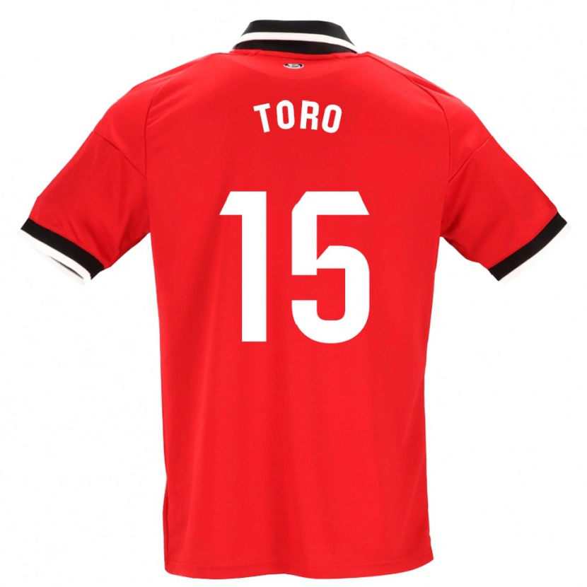 Danxen Mujer Camiseta Juanan Toro #15 Negro Blanco Rojo 2ª Equipación 2026/27 La Camisa