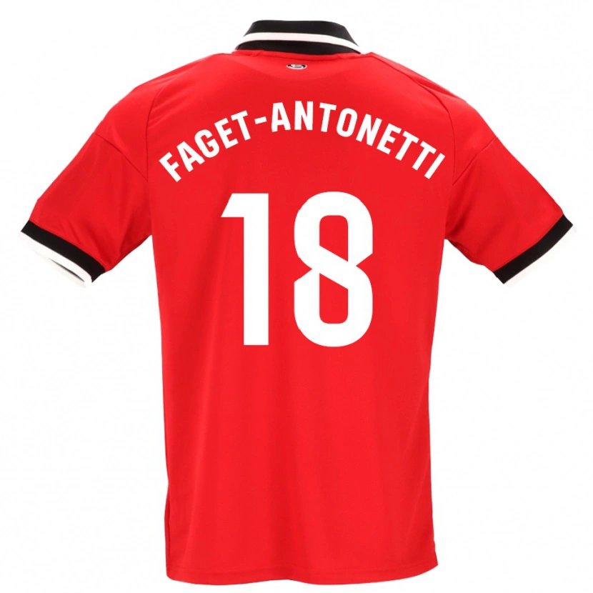 Danxen Mujer Camiseta Roméo Faget-Antonetti #18 Negro Blanco Rojo 2ª Equipación 2026/27 La Camisa