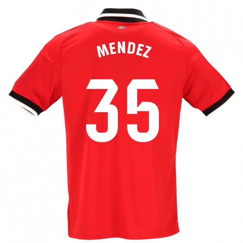 Danxen Mujer Camiseta Tomás Méndez #35 Negro Blanco Rojo 2ª Equipación 2026/27 La Camisa