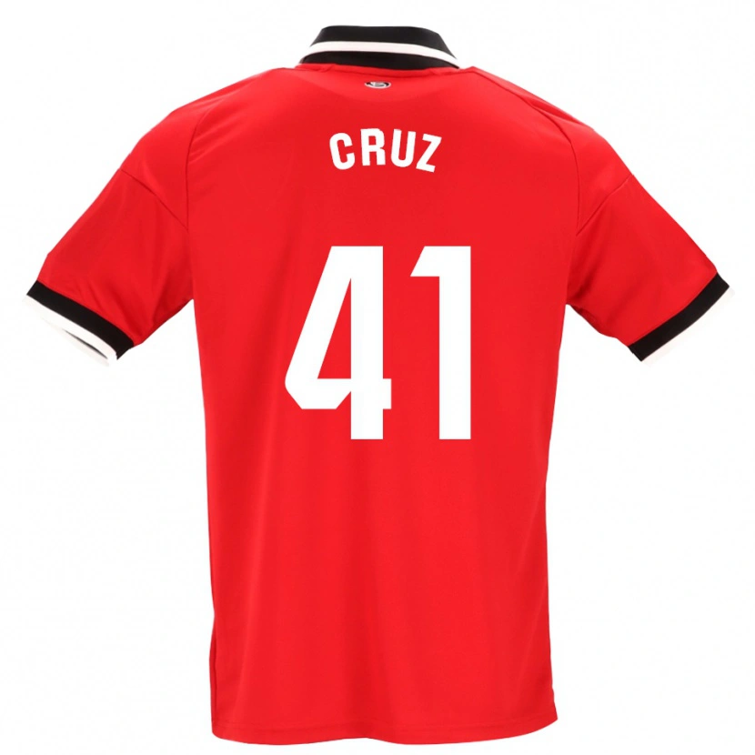 Danxen Mujer Camiseta Jesús Cruz #41 Negro Blanco Rojo 2ª Equipación 2026/27 La Camisa