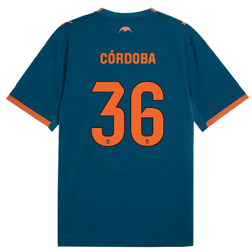 Danxen Mujer Camiseta Iker Córdoba #36 Azul Acero Naranja 2ª Equipación 2026/27 La Camisa