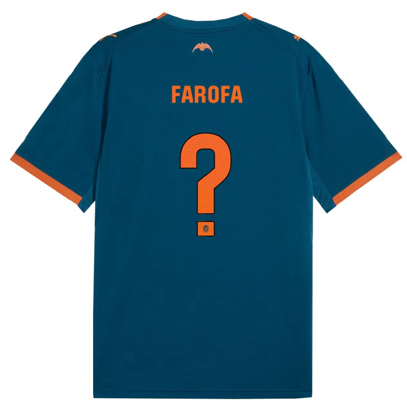 Danxen Mujer Camiseta Rodrigo Farofa #0 Azul Acero Naranja 2ª Equipación 2026/27 La Camisa