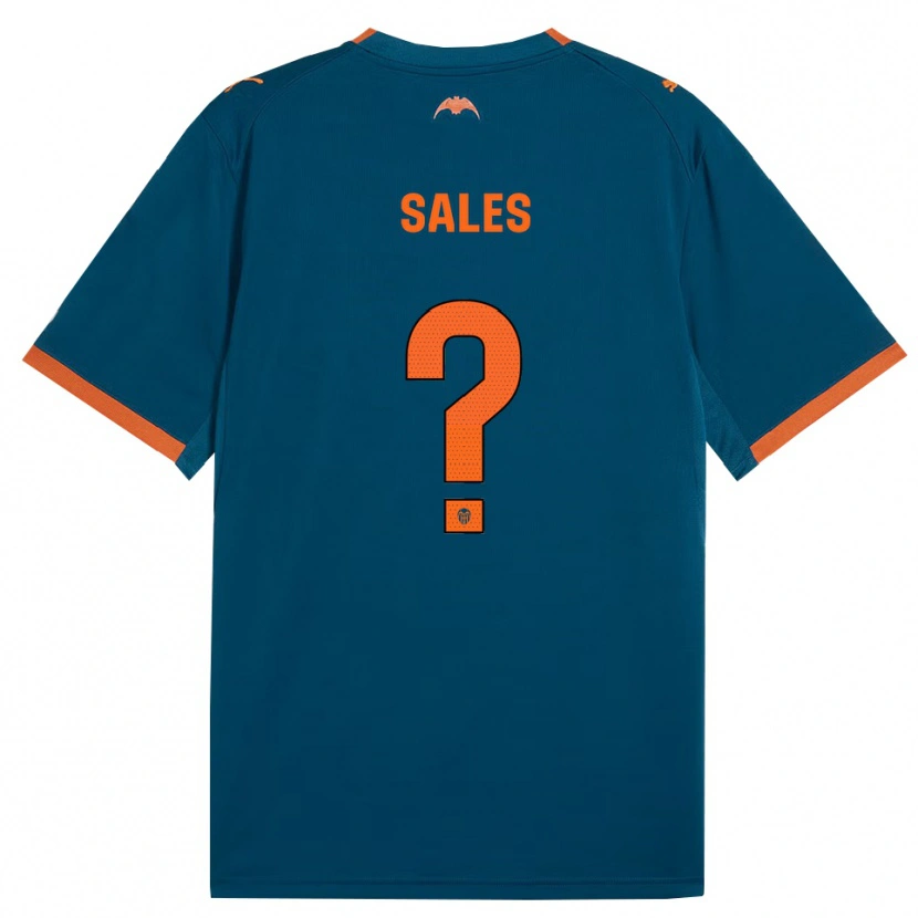 Danxen Mujer Camiseta Adrià Sales #0 Azul Acero Naranja 2ª Equipación 2026/27 La Camisa