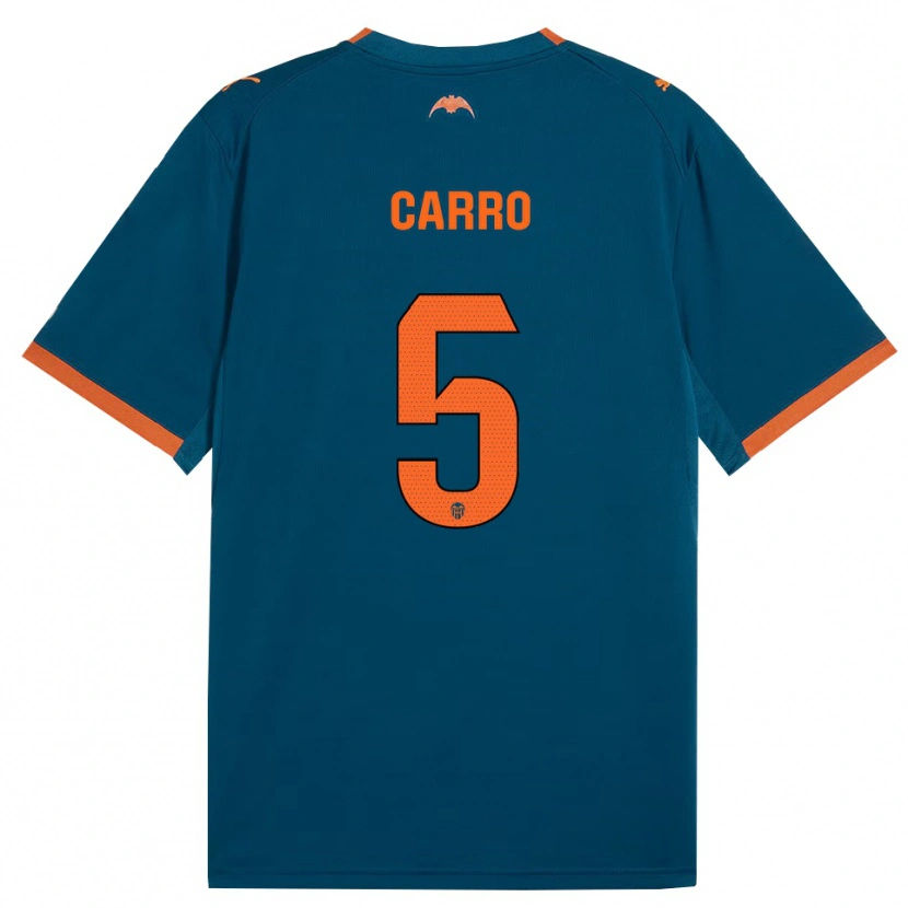 Danxen Mujer Camiseta Marta Carro #5 Azul Acero Naranja 2ª Equipación 2026/27 La Camisa