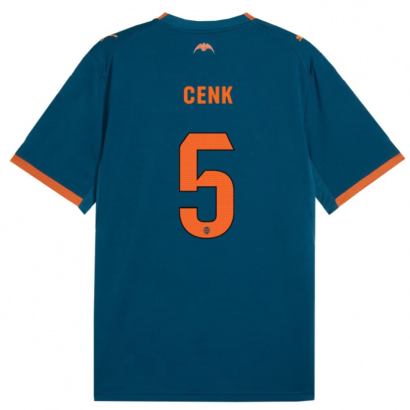 Danxen Mujer Camiseta Cenk Ozkacar #5 Azul Acero Naranja 2ª Equipación 2026/27 La Camisa