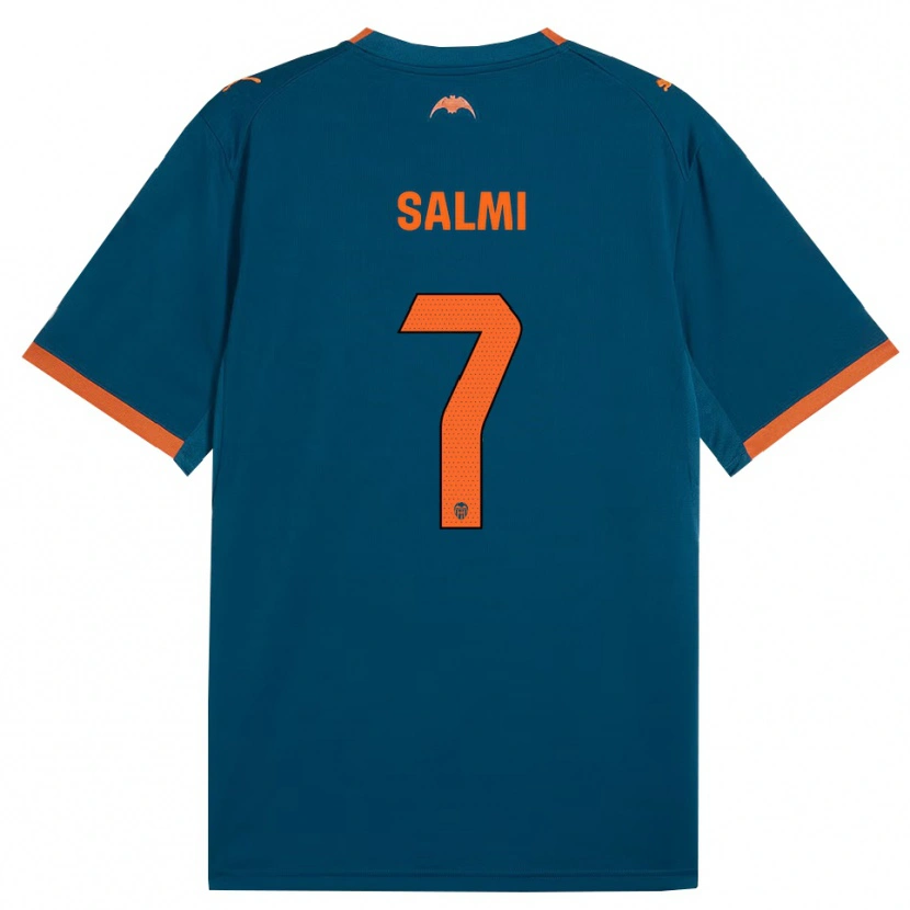 Danxen Mujer Camiseta Iina Salmi #7 Azul Acero Naranja 2ª Equipación 2026/27 La Camisa