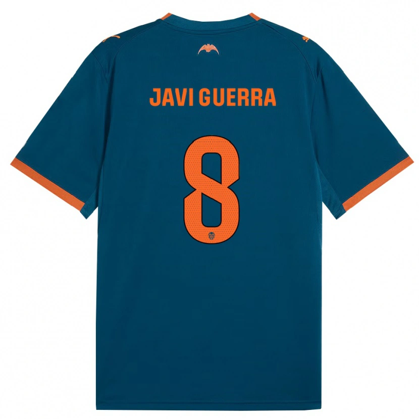 Danxen Mujer Camiseta Javi Guerra #8 Azul Acero Naranja 2ª Equipación 2026/27 La Camisa