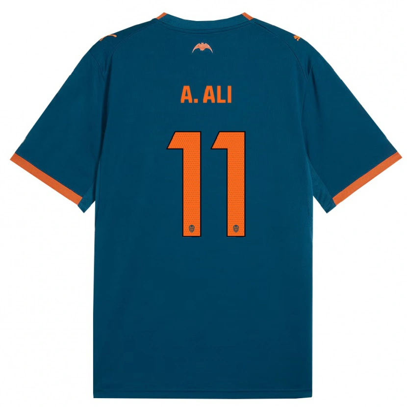 Danxen Mujer Camiseta Amirah Ali #11 Azul Acero Naranja 2ª Equipación 2026/27 La Camisa