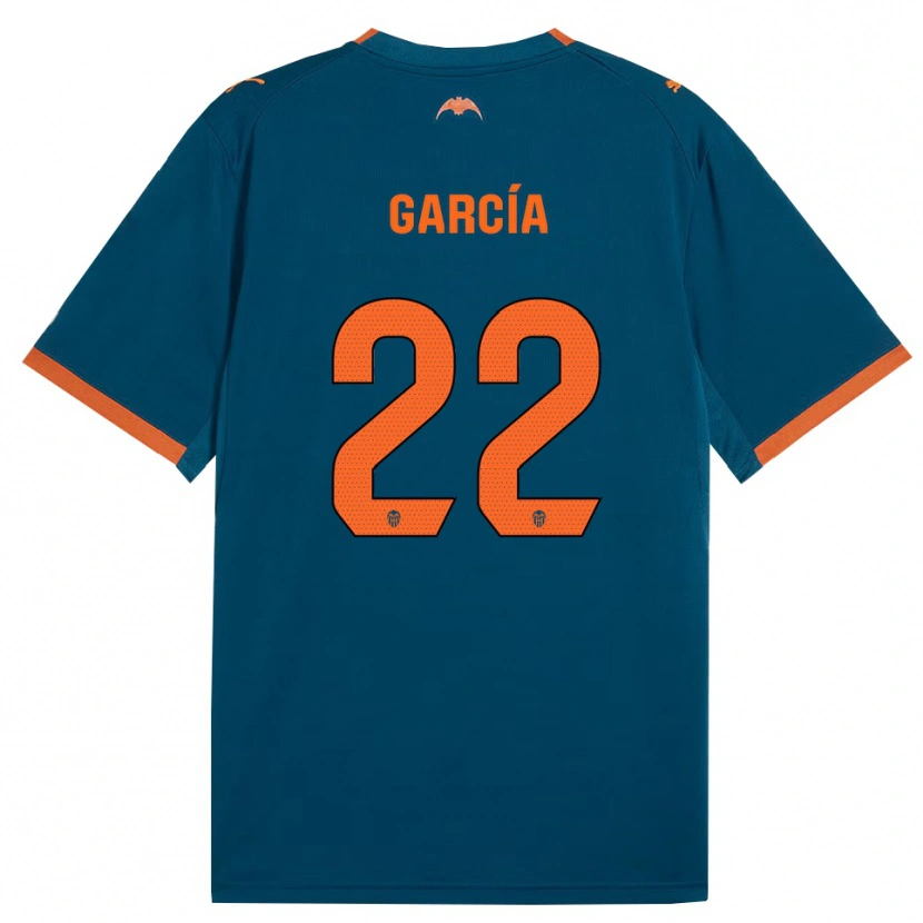 Danxen Mujer Camiseta Pablo García #22 Azul Acero Naranja 2ª Equipación 2026/27 La Camisa