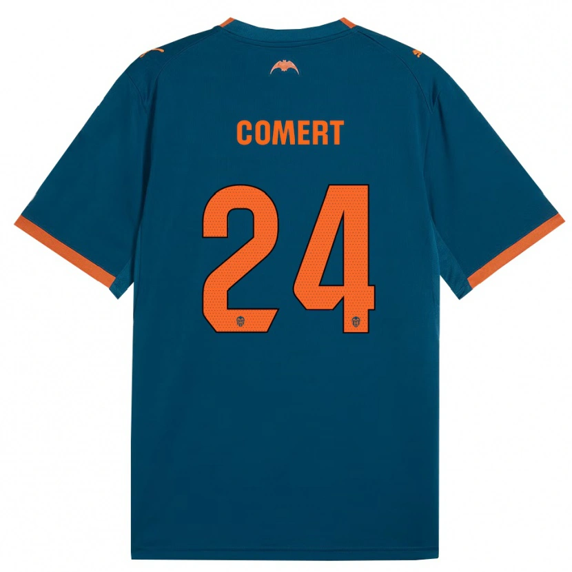 Danxen Mujer Camiseta Eray Comert #24 Azul Acero Naranja 2ª Equipación 2026/27 La Camisa