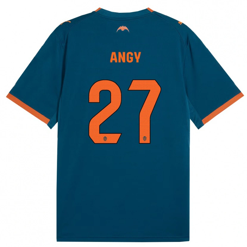 Danxen Mujer Camiseta Angy #27 Azul Acero Naranja 2ª Equipación 2026/27 La Camisa