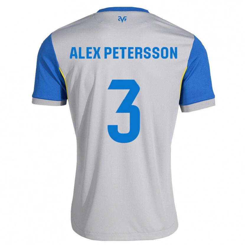 Danxen Mujer Camiseta Max Petersson #3 Azul Lanzador Gris 2ª Equipación 2026/27 La Camisa