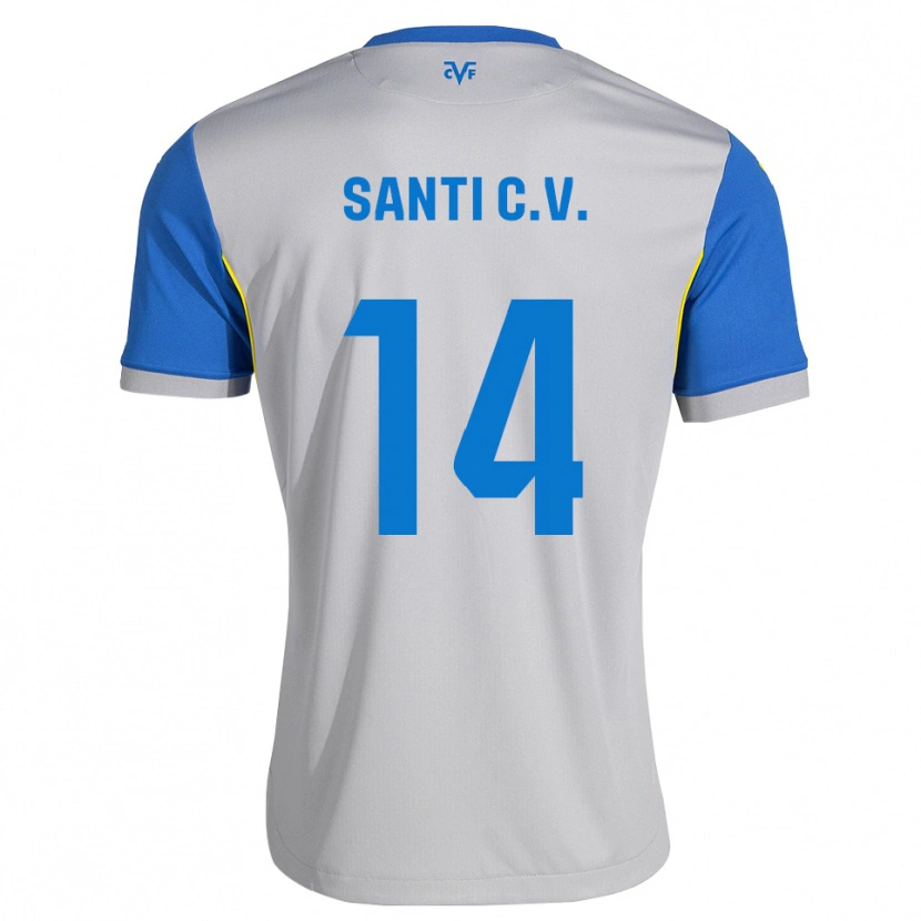 Danxen Mujer Camiseta Santi Comesaña #14 Azul Lanzador Gris 2ª Equipación 2026/27 La Camisa