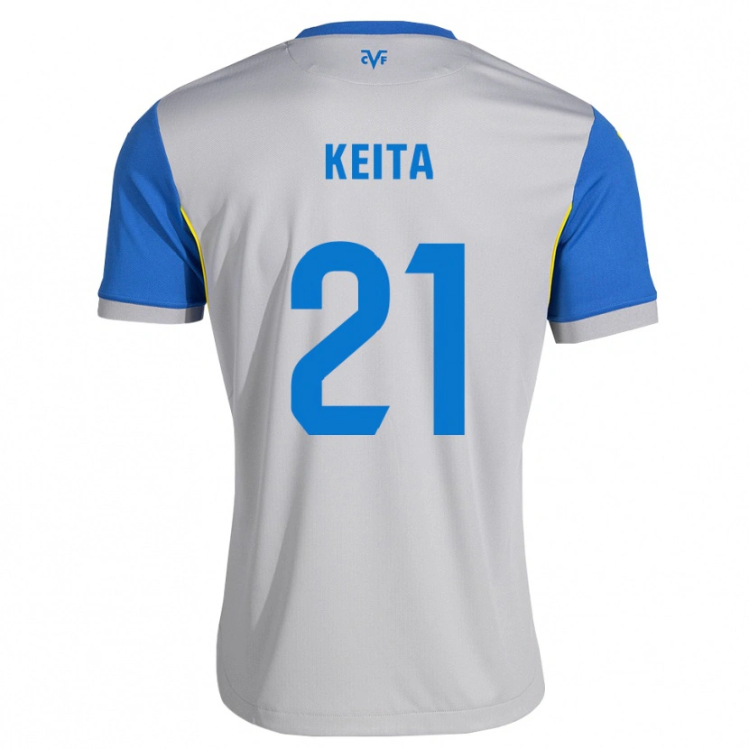 Danxen Mujer Camiseta Manfa Keita #21 Azul Lanzador Gris 2ª Equipación 2026/27 La Camisa