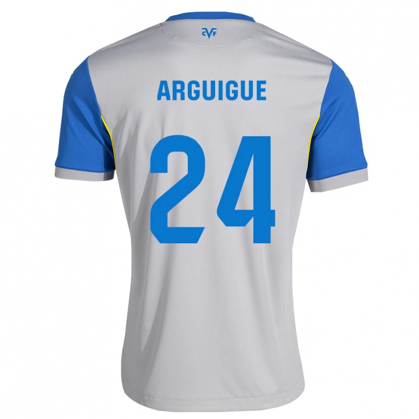 Danxen Mujer Camiseta Ayman Arguigue #24 Azul Lanzador Gris 2ª Equipación 2026/27 La Camisa