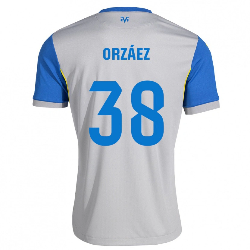 Danxen Mujer Camiseta Sergio Orzáez #38 Azul Lanzador Gris 2ª Equipación 2026/27 La Camisa