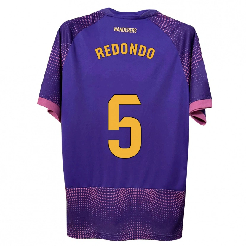Danxen Mujer Camiseta Federico Redondo #5 Morado Blanco Rosa 2ª Equipación 2026/27 La Camisa